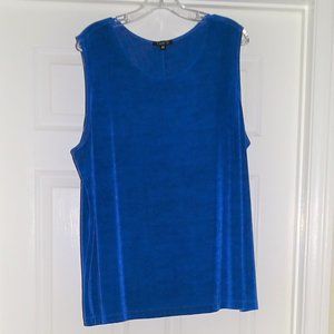 Vikki Vi Blue Sleeveless Shell